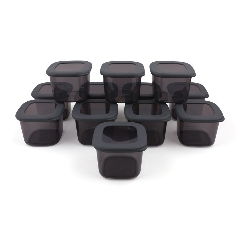 Hermia Storage Box Set (12 Pieces) BNMPOLYAS12-5 Anthracite