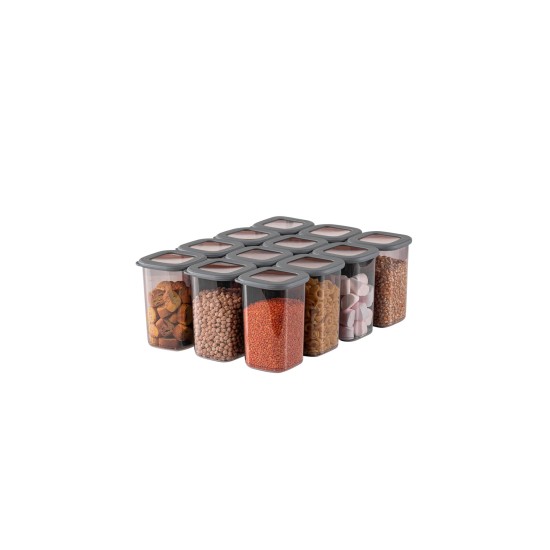 Hermia Storage Box Set (12 Pieces) BNMPOLYAS12-12 Anthracite