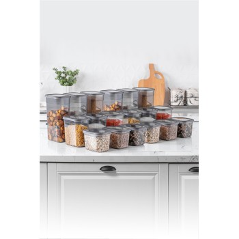Storage Box Set (18 Pieces) BNMPEGYAR18-13232 Anthracite