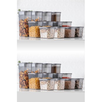 Storage Box Set (24 Pieces) BNMPEGYAR24-13232 Anthracite