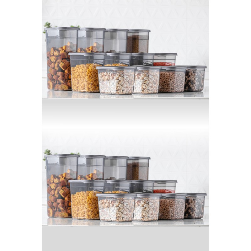 Hermia Storage Box Set (24 Pieces) BNMPEGYAR24-13232 Anthracite