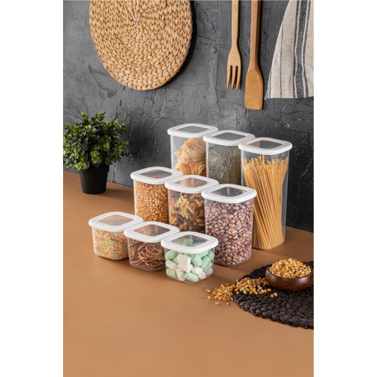 Hermia Storage Box Set (9 Pieces) BNMPOLYWS09-51217 White