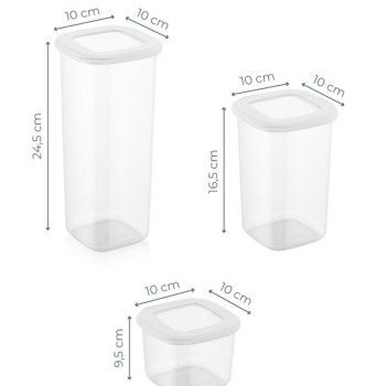 Storage Box Set (9 Pieces) BNMPOLYWS09-51217 White