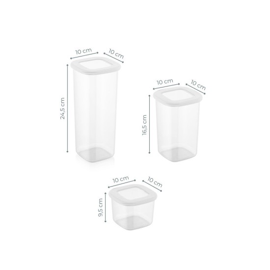 Hermia Storage Box Set (9 Pieces) BNMPOLYWS09-51217 White