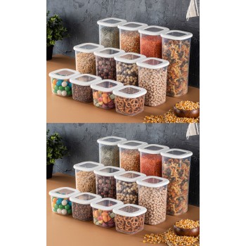 Storage Box Set (24 Pieces) BNMPOLYWS24-51217 White