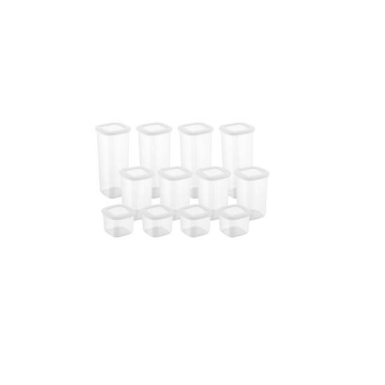 Hermia Storage Box Set (12 Pieces) BNMPOLYWS12-51217 White
