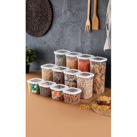 Hermia Storage Box Set (12 Pieces) BNMPOLYWS12-51217 White