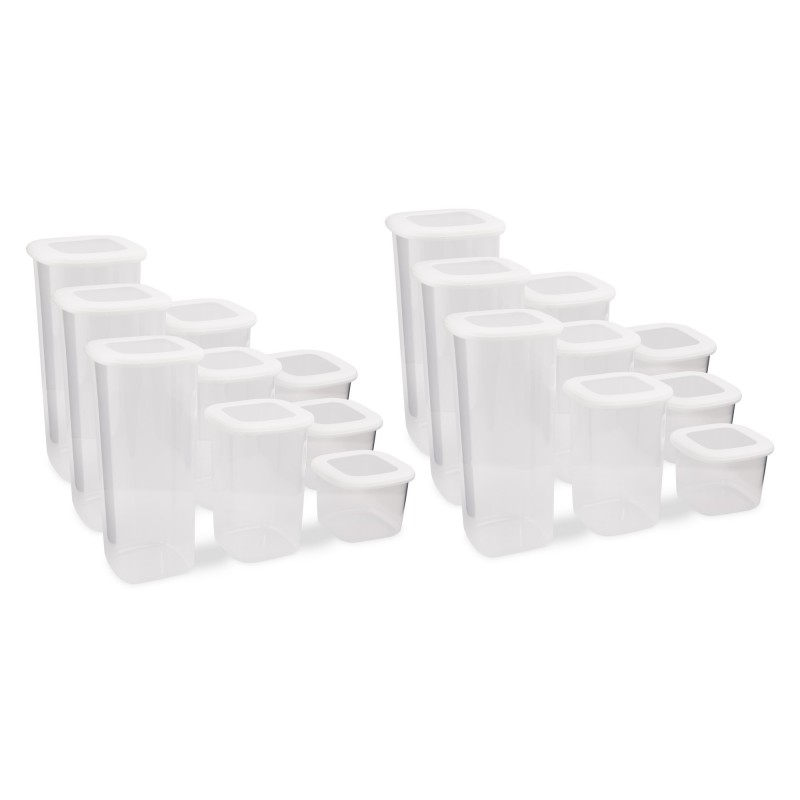 Hermia Storage Box Set (18 Pieces) BNMPOLYWS18-51217 White