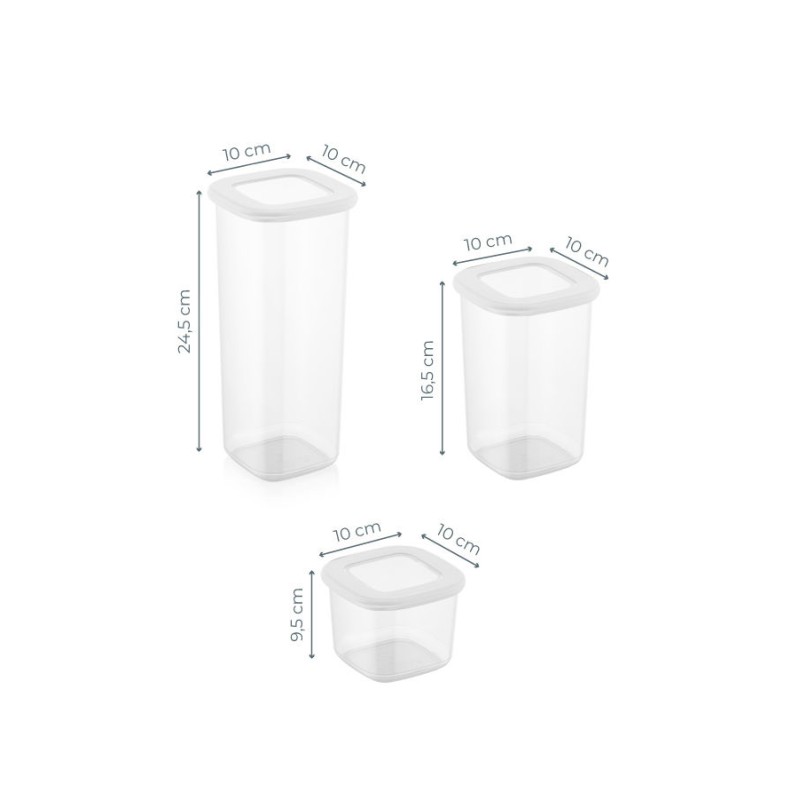 Hermia Storage Box Set (18 Pieces) BNMPOLYWS18-51217 White