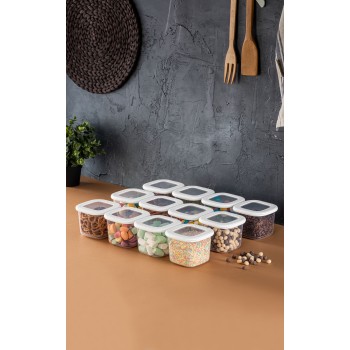 Storage Box Set (12 Pieces) BNMPOLYWS12-5 White