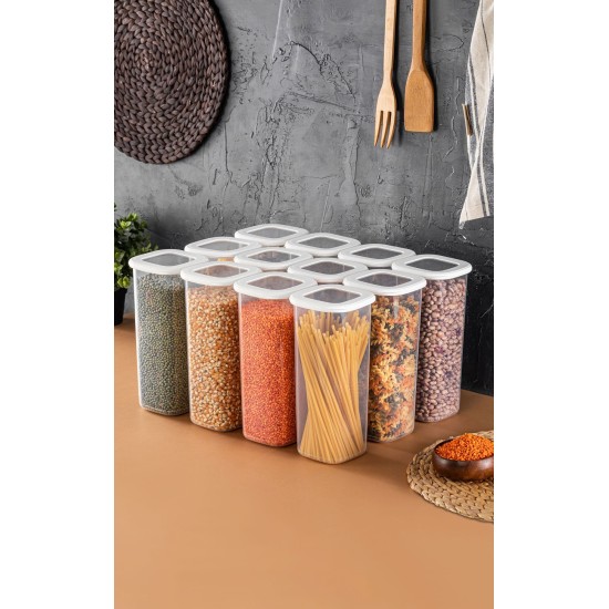 Hermia Storage Box Set (12 Pieces) BNMPOLYWS12-17 White
