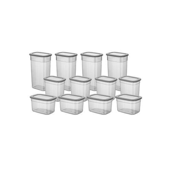 Storage Box Set (12 Pieces) BNMPOLYAR12-13232 Anthracite Hermia Storage Box Set (12 Pieces) BNMPOLYAR12-13232 Anthracite