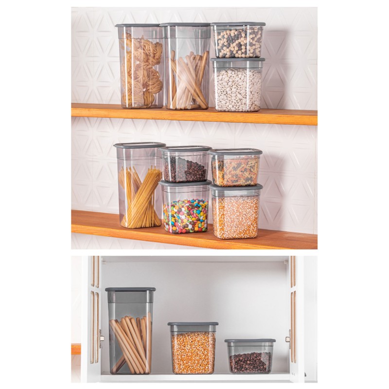 Hermia Storage Box Set (18 Pieces) BNMPOLYAR18-13232 Anthracite