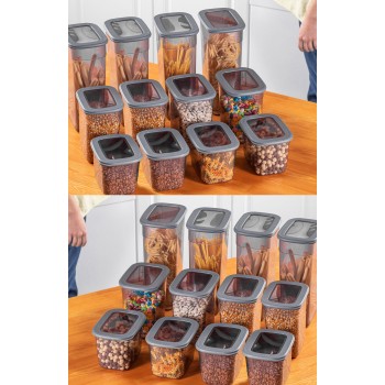 Storage Box Set (24 Pieces) BNMPOLYAR24-13232 Anthracite