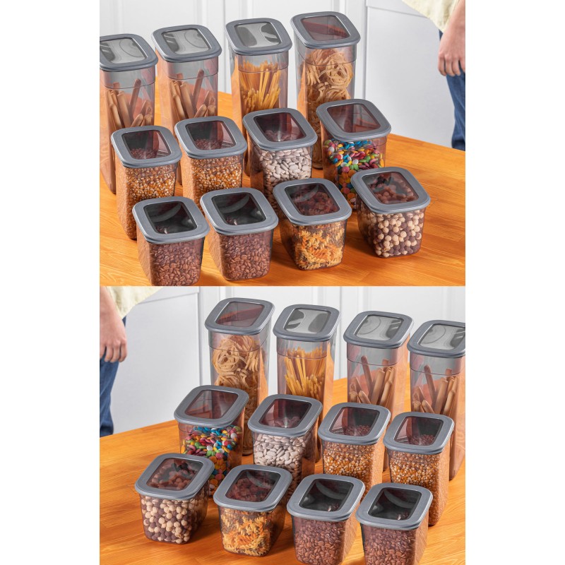 Hermia Storage Box Set (24 Pieces) BNMPOLYAR24-13232 Anthracite