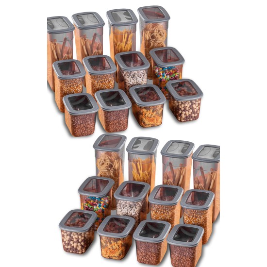 Hermia Storage Box Set (24 Pieces) BNMPOLYAR24-13232 Anthracite