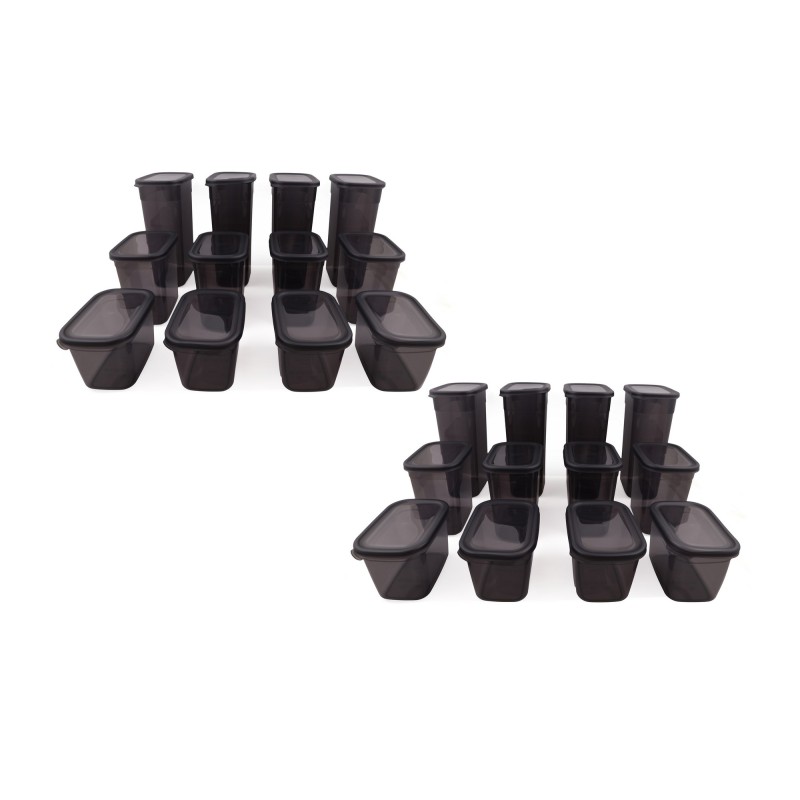 Hermia Storage Box Set (24 Pieces) BNMPOLYAR24-13232 Anthracite