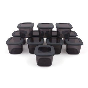 Storage Box Set (12 Pieces) BNMPOLYAS12-5KAS Anthracite