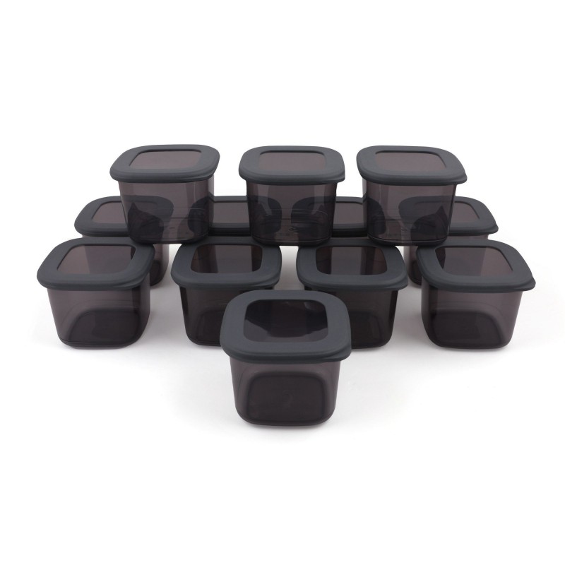 Hermia Storage Box Set (12 Pieces) BNMPOLYAS12-5KAS Anthracite