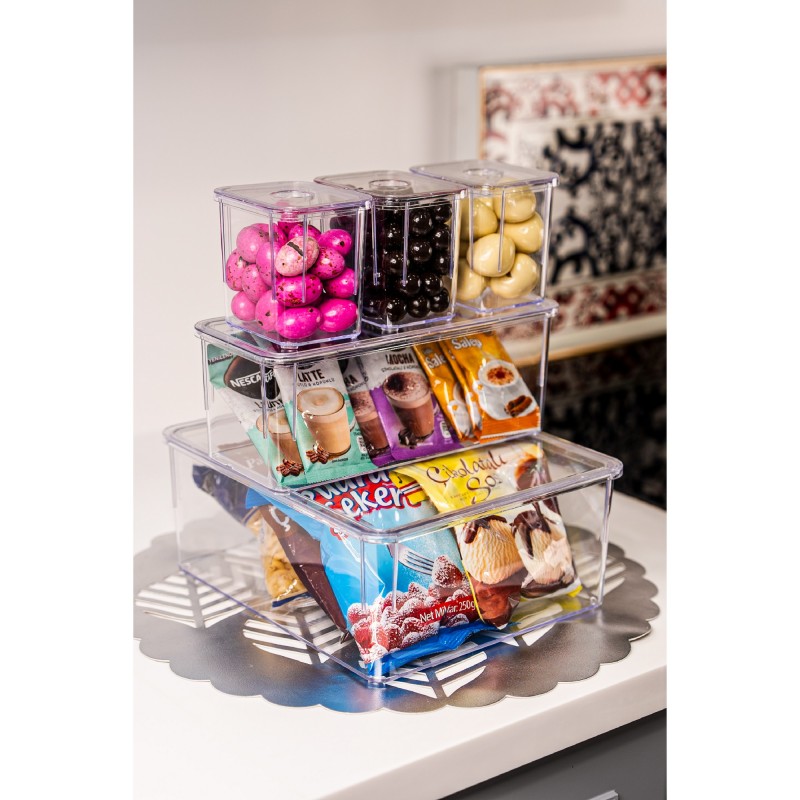 Storage Box Set (5 Pieces) 5Likutu - Transparent Transparent