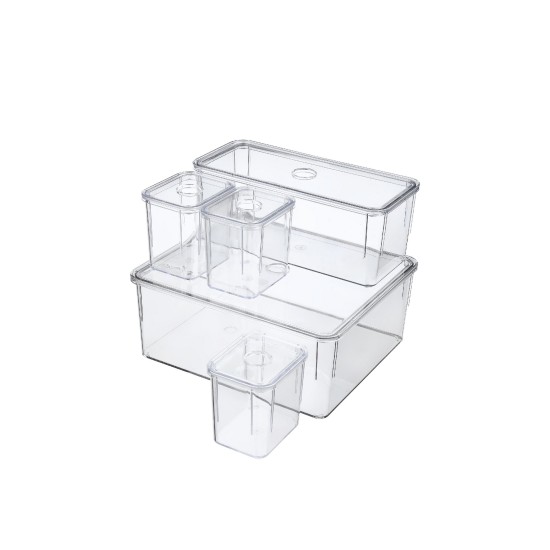 Storage Box Set (5 Pieces) 5Likutu - Transparent Transparent Storage Box Set (5 Pieces) 5Likutu - Transparent Transparent