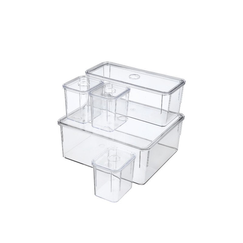 Storage Box Set (5 Pieces) 5Likutu - Transparent Transparent