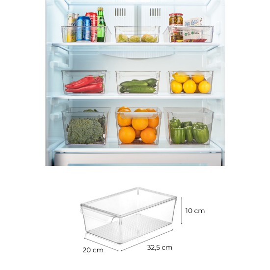 Hermia Fridge Organizer Set (3 Pieces) 730 Transparent