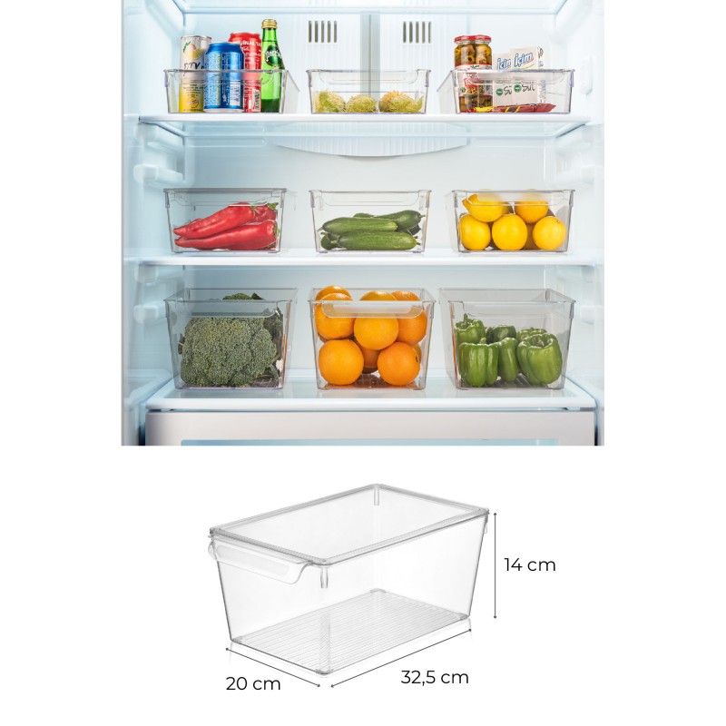 Hermia Fridge Organizer Set (3 Pieces) 731 Transparent