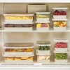 Fridge Organizer Set (12 Pieces) 4A4B4C - Grey Grey