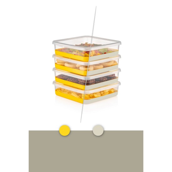 Fridge Organizer Set (12 Pieces) 4A4B4C - Grey Grey Fridge Organizer Set (12 Pieces) 4A4B4C - Grey Grey