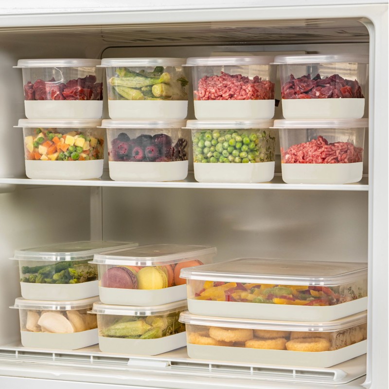 Fridge Organizer Set (14 Pieces) 8A4B2C - Grey Grey