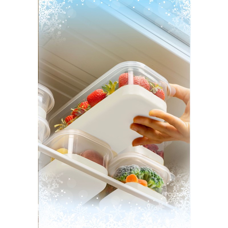 Fridge Organizer Set (4 Pieces) 4C - Grey Grey