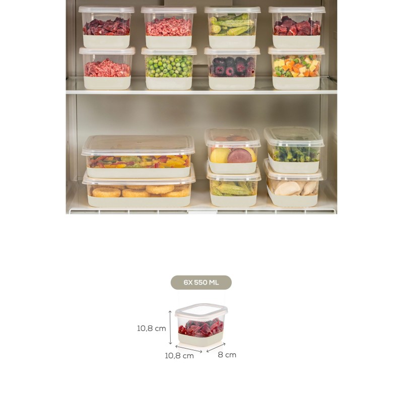 Fridge Organizer Set (6 Pieces) 6A - Grey Grey