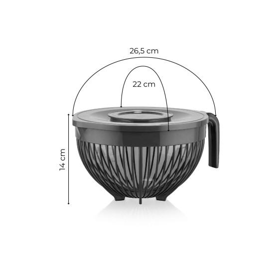 Hermia Blender Lid BNM-0971 - Black Grey