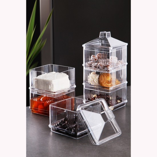 Hermia Storage Box Set (6 Pieces) Kareakrlk - 6 Transparent