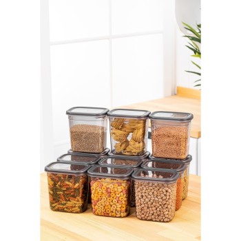 Storage Box Set (12 Pieces) BNMPEGYAR12-11 Anthracite