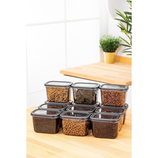 Hermia Storage Box Set (12 Pieces) BNMPEGYAR12-8 Anthracite