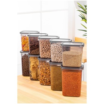 Storage Box Set (10 Pieces) BNMPEGYAR10-1115 Anthracite