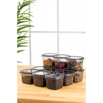 Storage Box Set (12 Pieces) BNMPEGYAS12-5 Anthracite