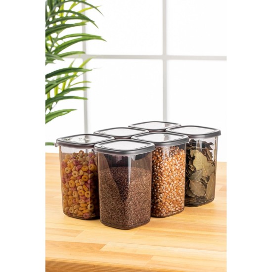 Hermia Storage Box Set (6 Pieces) BNMPEGYAS06-12 Anthracite