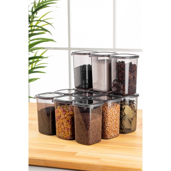 Storage Box Set (12 Pieces) BNMPEGYAS12-12 Anthracite Storage Box Set (12 Pieces) BNMPEGYAS12-12 Anthracite