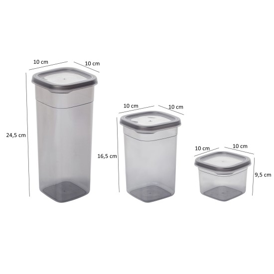 Storage Box Set (12 Pieces) BNMPEGYAS12-51217 Anthracite Hermia Storage Box Set (12 Pieces) BNMPEGYAS12-51217 Anthracite