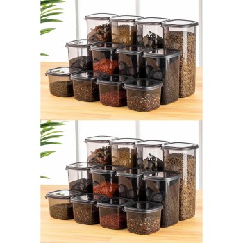 Storage Box Set (24 Pieces) BNMPEGYAS24-51217 Anthracite