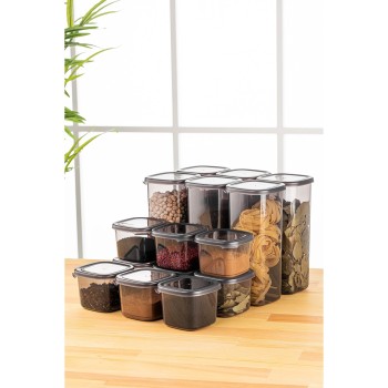 Storage Box Set (15 Pieces)  BNMPEGYAS15-517 Anthracite