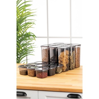 Storage Box Set (18 Pieces) BNMPEGYAS18-517 Anthracite