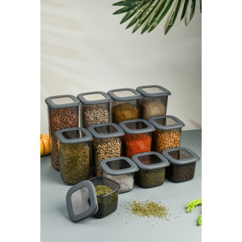 Storage Box Set (12 Pieces) BNMPOLYAS12-51217SRG Anthracite