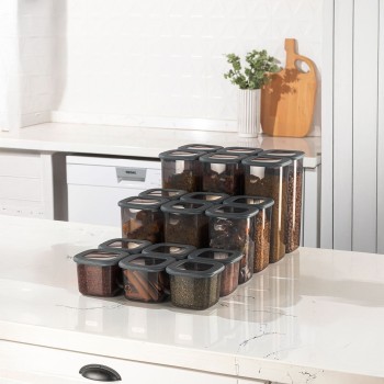 Storage Box Set (18 Pieces) BNMPOLYAS18-51217SRG Anthracite