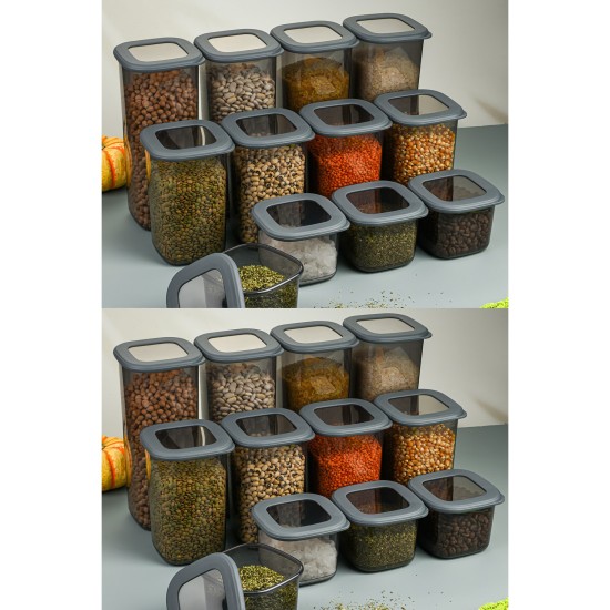 Hermia Storage Box Set (24 Pieces) BNMPOLYAS24-51217SRG Anthracite