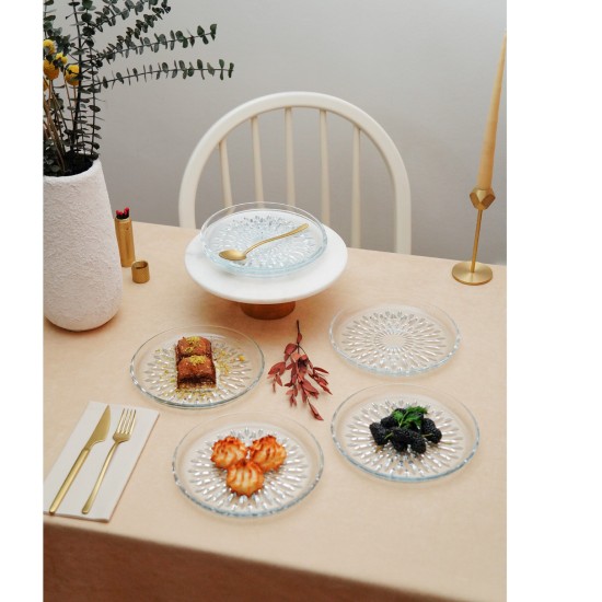 Dessert Plate Set (6 Pieces) YSET2Seffaf Transparent