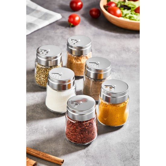 Hermia Spice Jar Set (6 Pieces) 30434Seffaf Transparent